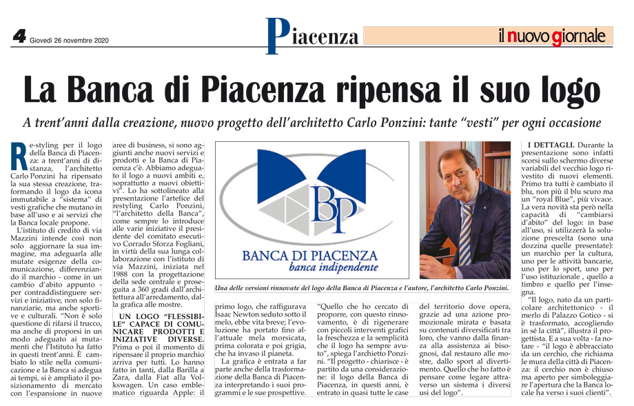 LA BANCA DI PIACENZA RIPENSA IL SUO LOGO