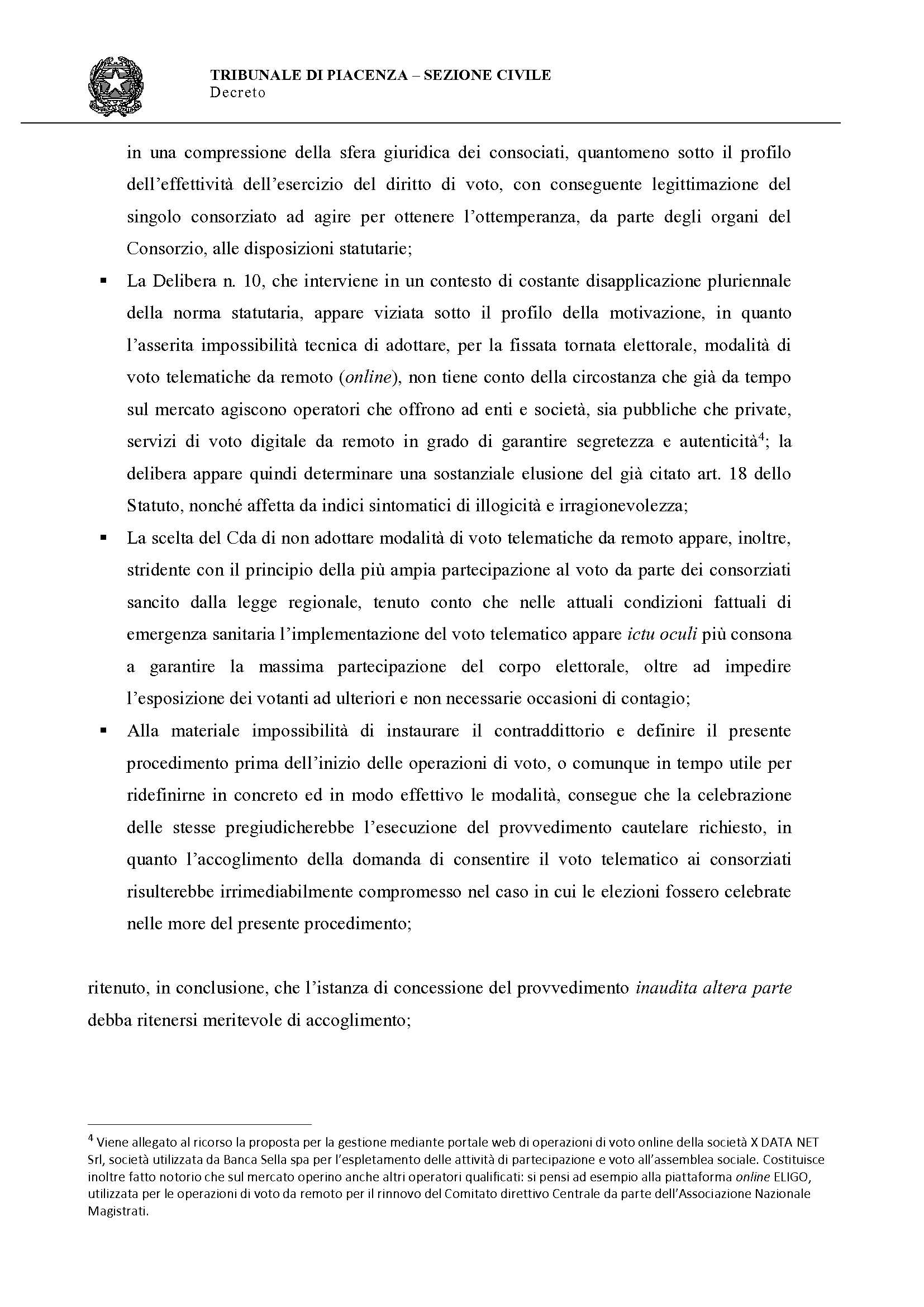 SOSPESE LE ELEZIONI DEL CONSORZIO DI BONIFICA