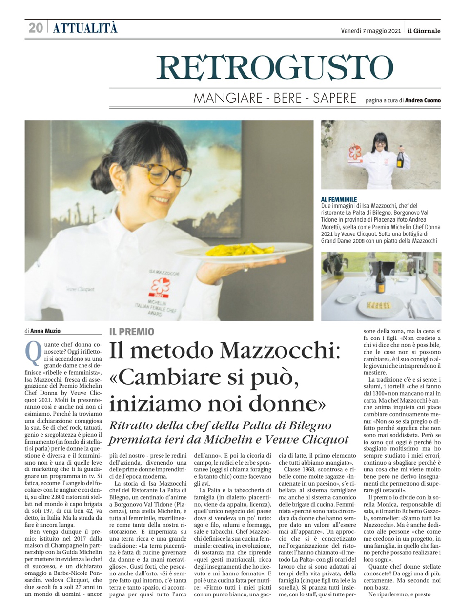 LA PIACENTINA ISA MAZZOCCHI VINCITRICE DEL PREMIO MICHELIN CHEF DONNA 2021