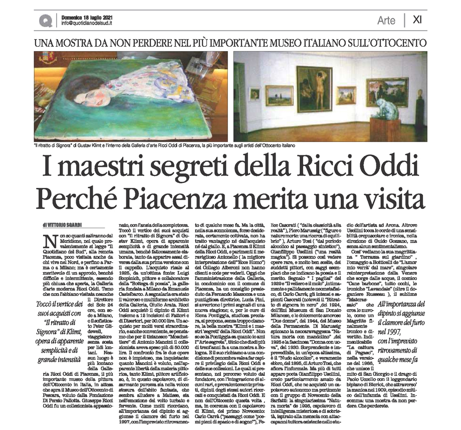 SGARBI SULLA RICCI ODDI CHE DORME