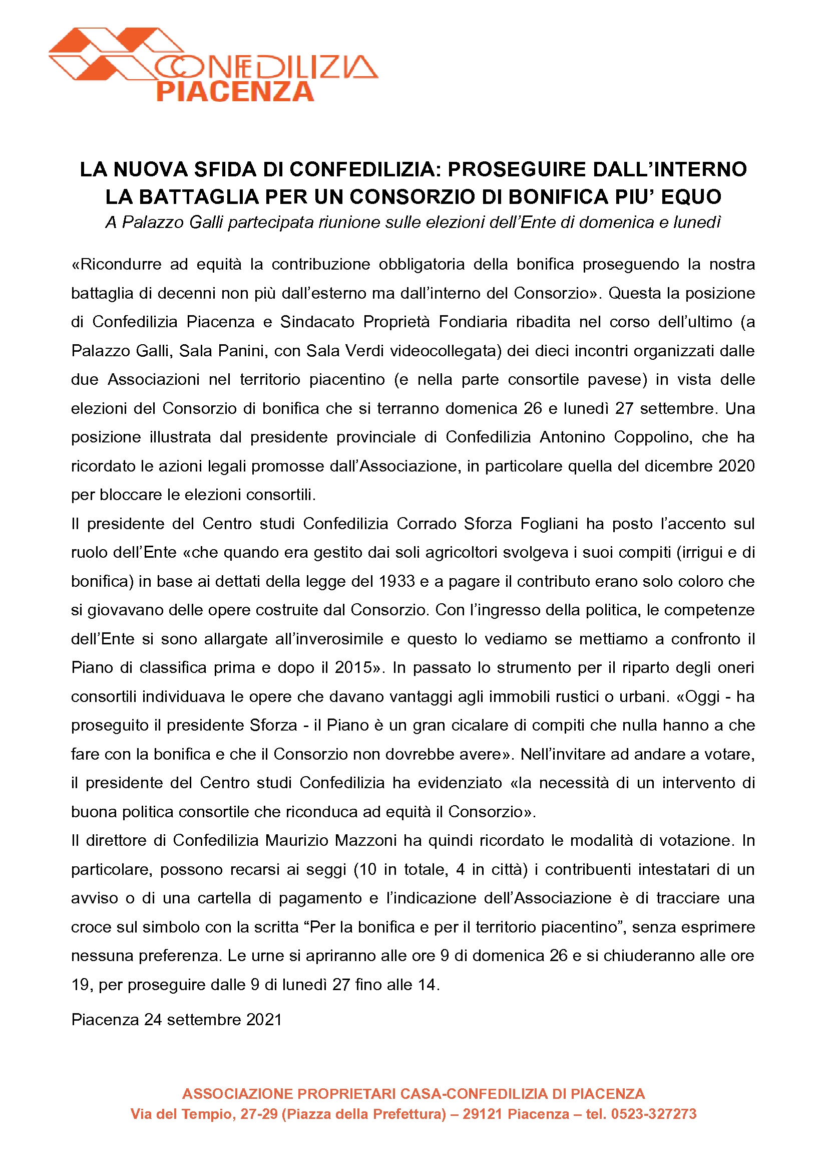 LA NUOVA SFIDA DI CONFEDILIZIA