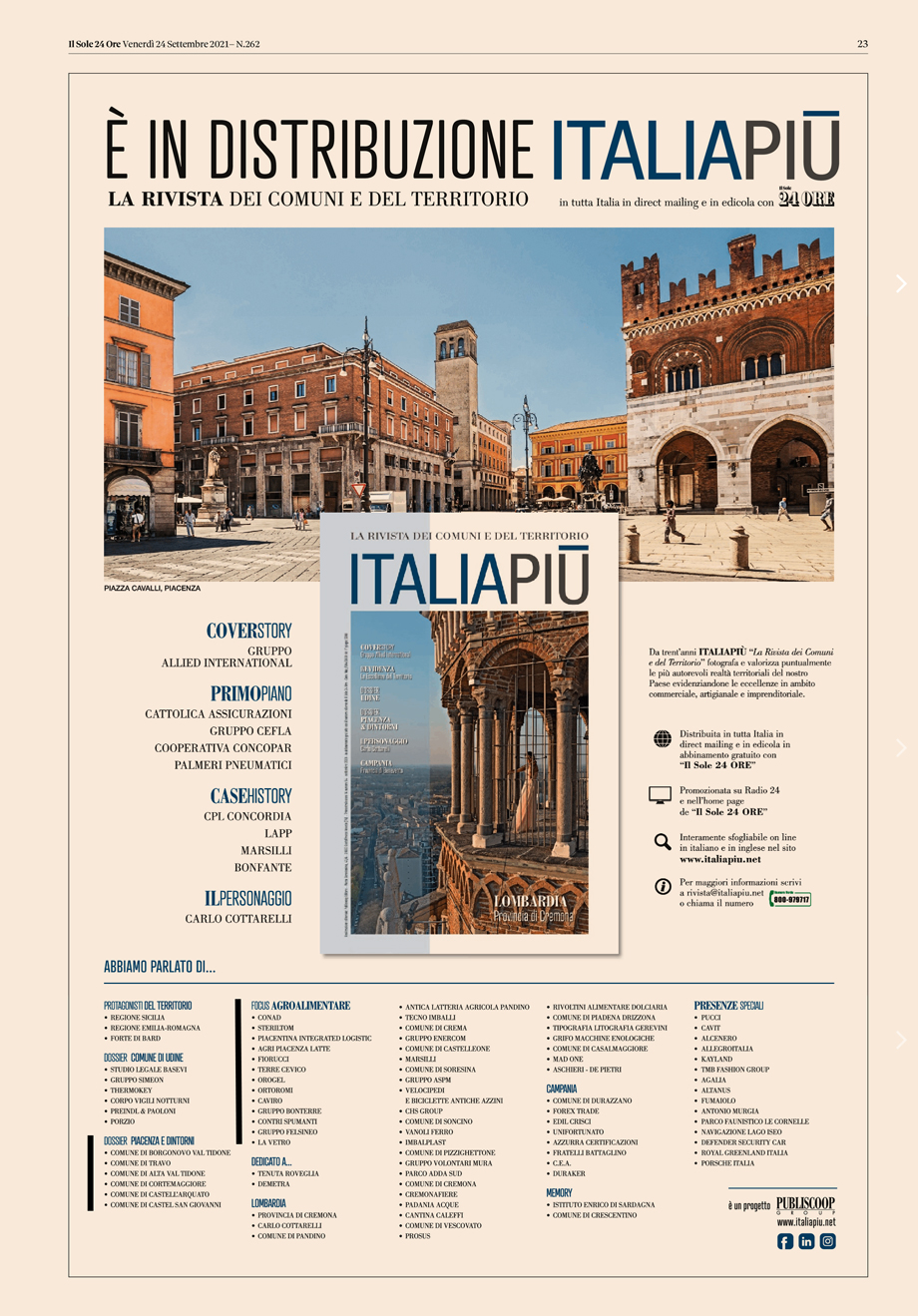 IL PROBLEMA DI PIACENZA? TRATTENERE LE RISORSE CHE PRODUCE