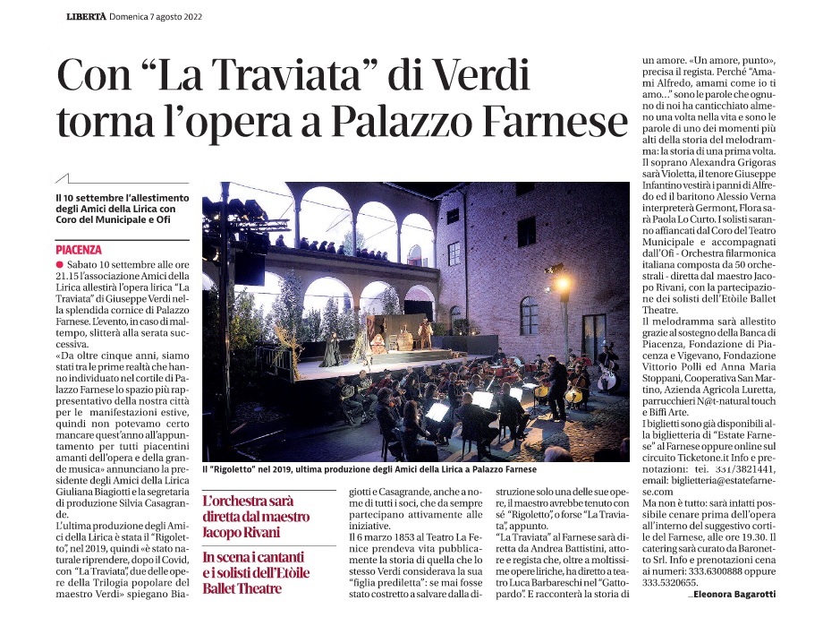 TRAVIATA A PALAZZO FARNESE