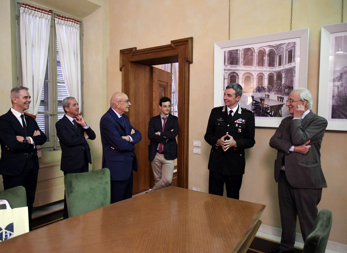 IL NUOVO COMANDANTE DEI CARABINIERI IN VISITA ALLA BANCA DI PIACENZA