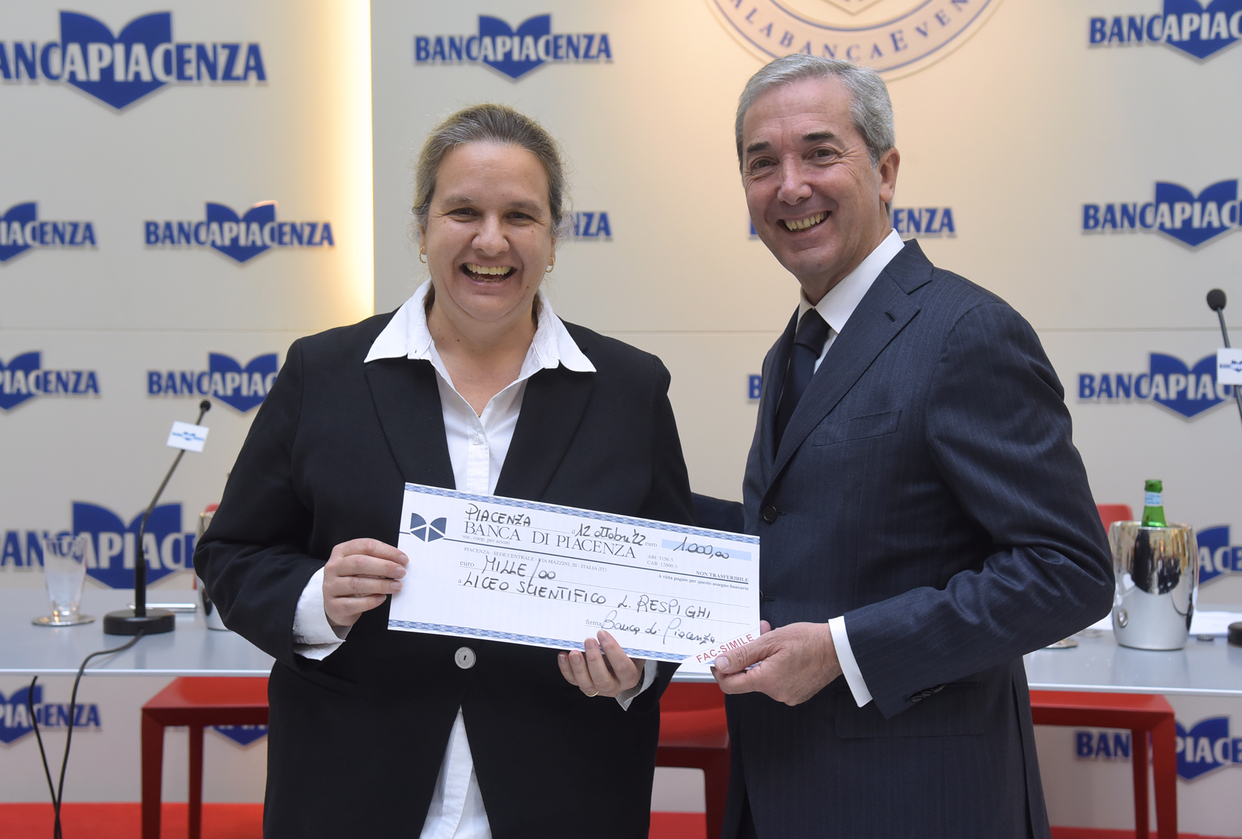 ALLE SCUOLE GIOIA, RESPIGHI E ROMAGNOSI LE BORSE DI STUDIO DELLA BANCA DI PIACENZA PER GLI STUDENTI