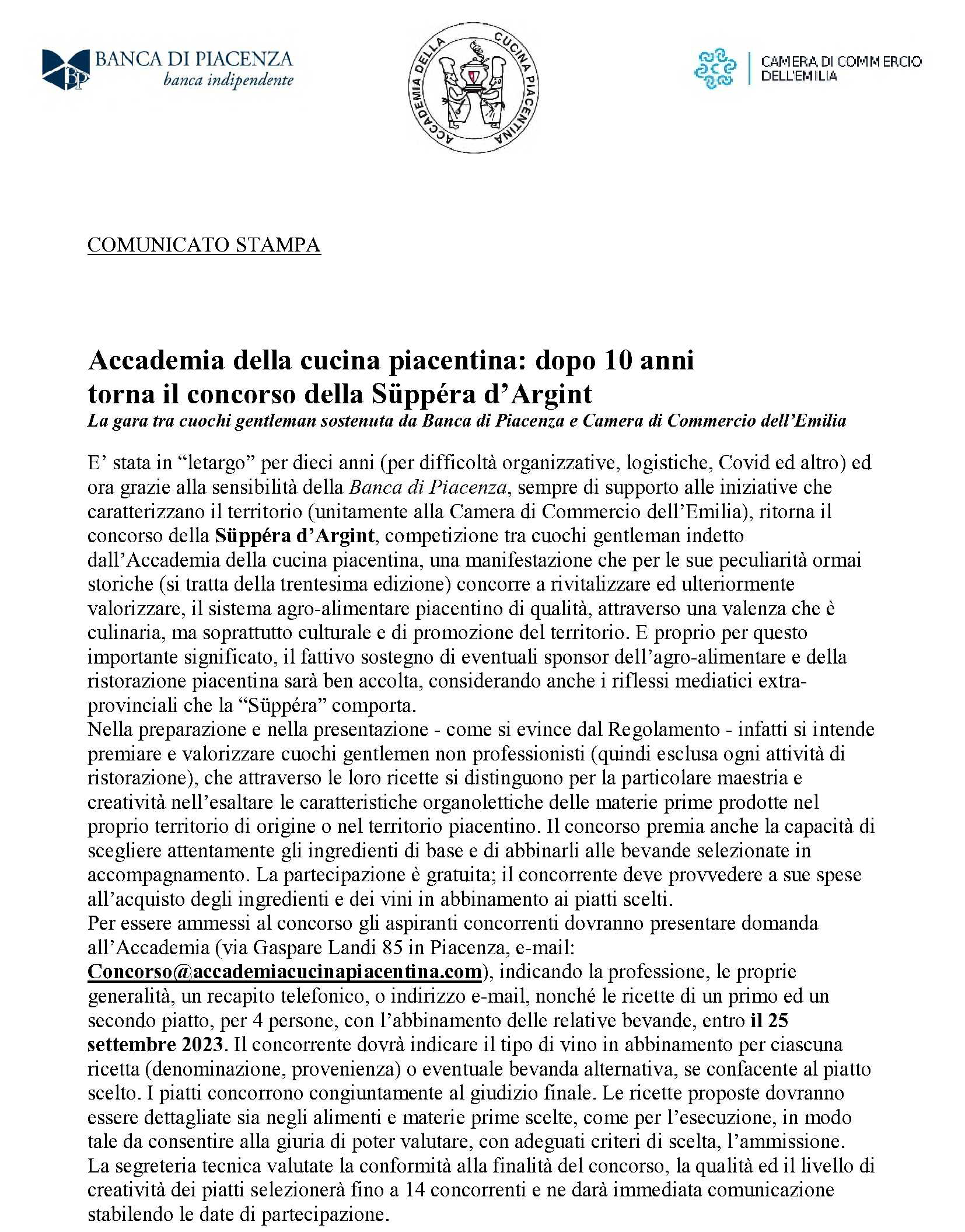 TORNA IL CONCORSO LA SÜPPÉRA D'ARGINT CON IL SOSTEGNO DELLA BANCA E DELLA CAMERA DI COMMERCIO