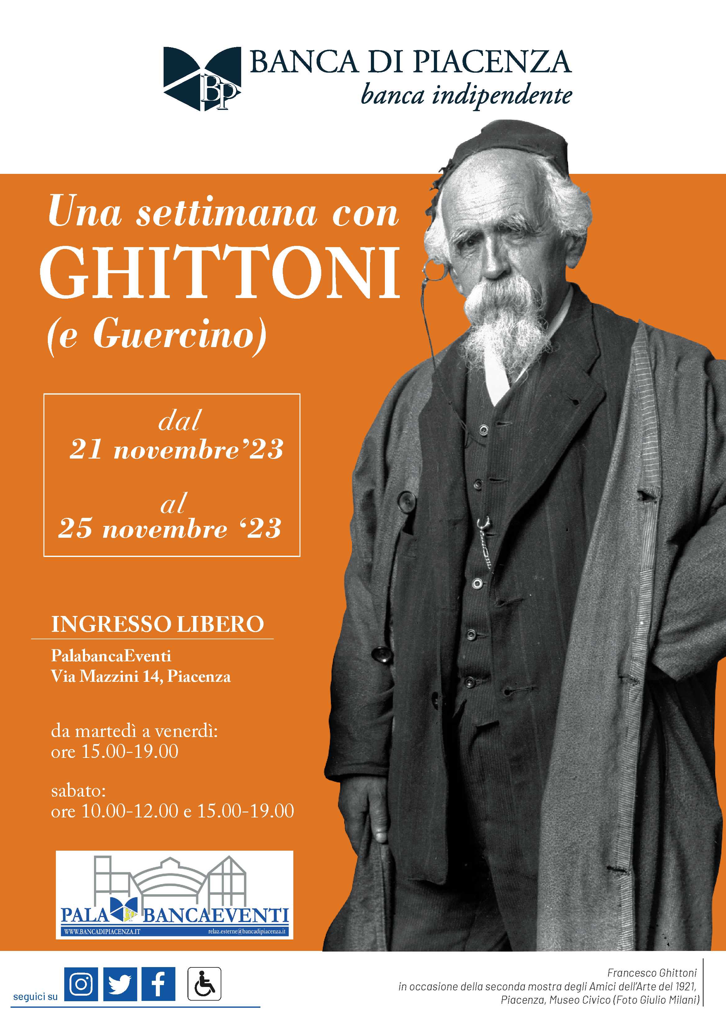 Locandina Ghittoni (e Guercino) al PalabancaEventi