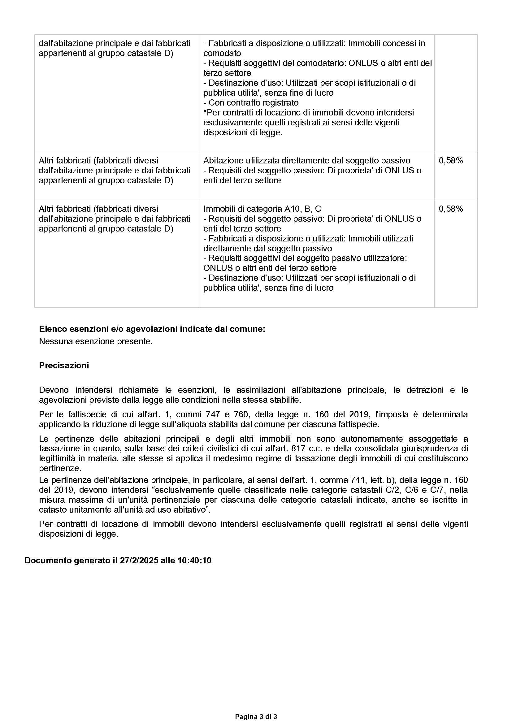 Prospetto Aliquote Imu 2025 Piacenza